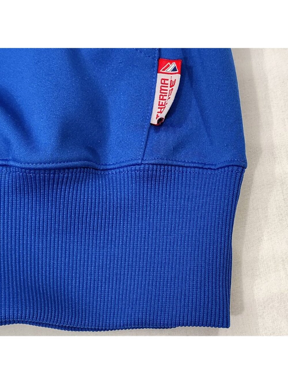 Chicago Cubs MLB Hoodie Sweatshirt Size M Majestic Therma Base Authentic Blue - Picture 13 of 14
